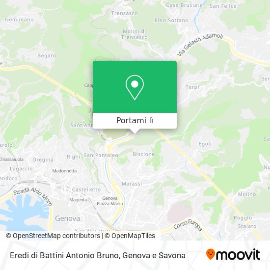Mappa Eredi di Battini Antonio Bruno