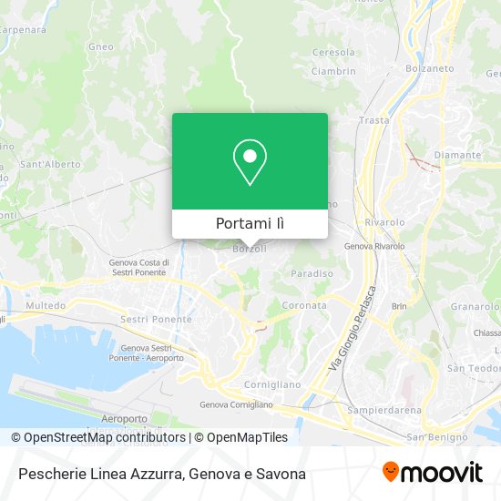 Mappa Pescherie Linea Azzurra