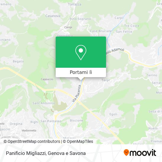 Mappa Panificio Migliazzi