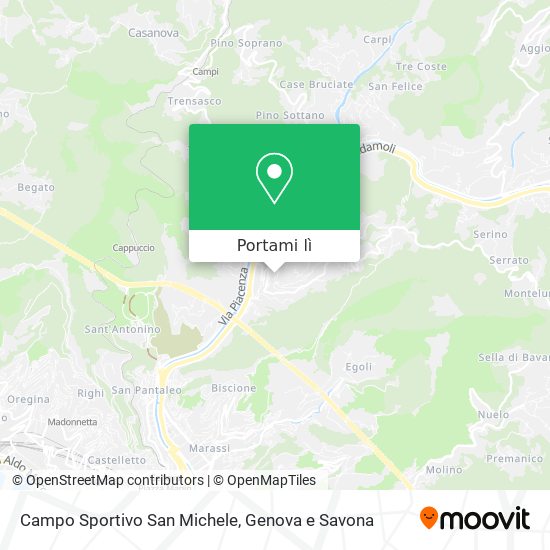 Mappa Campo Sportivo San Michele