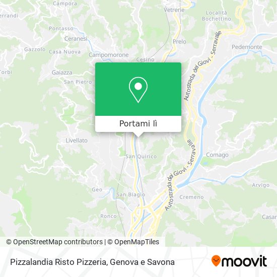 Mappa Pizzalandia Risto Pizzeria