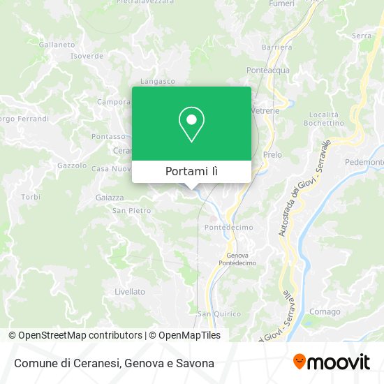 Mappa Comune di Ceranesi