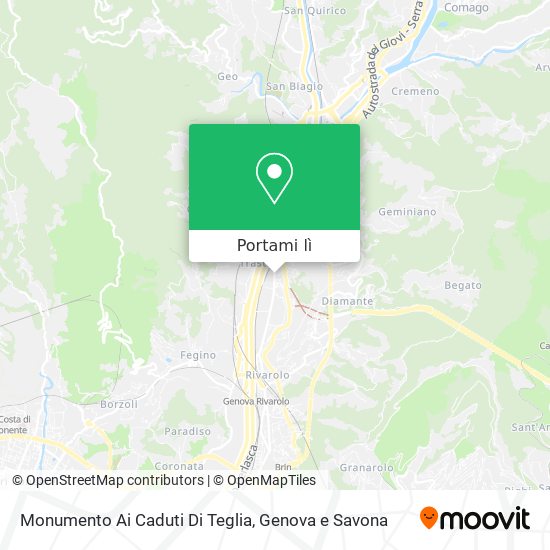 Mappa Monumento Ai Caduti Di Teglia