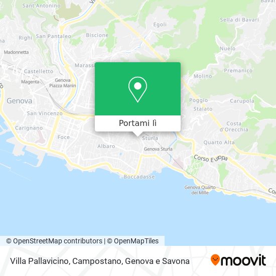 Mappa Villa Pallavicino, Campostano