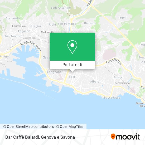 Mappa Bar Caffè Baiardi