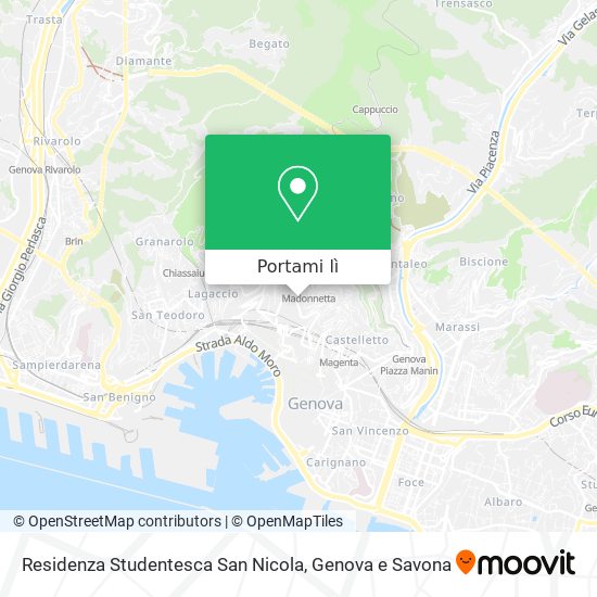 Mappa Residenza Studentesca San Nicola