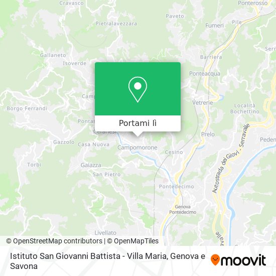 Mappa Istituto San Giovanni Battista - Villa Maria