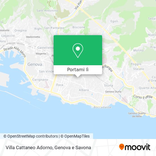 Mappa Villa Cattaneo Adorno