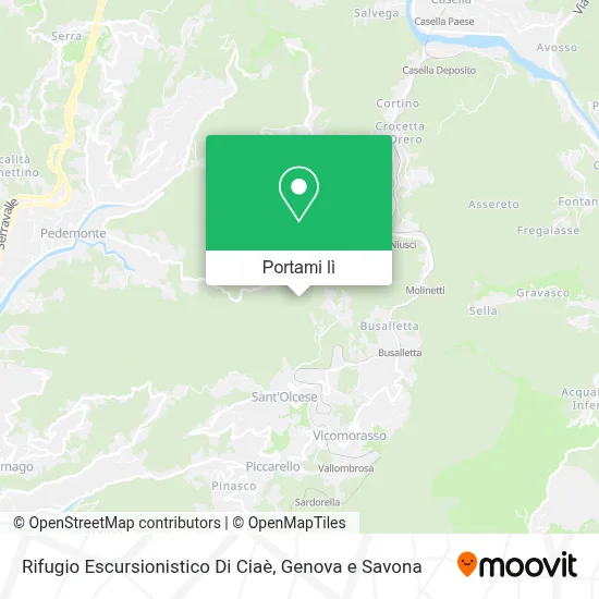 Mappa Rifugio Escursionistico Di Ciaè