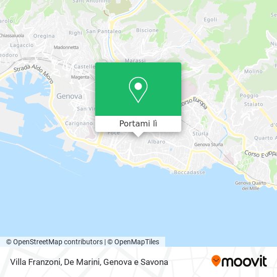 Mappa Villa Franzoni, De Marini