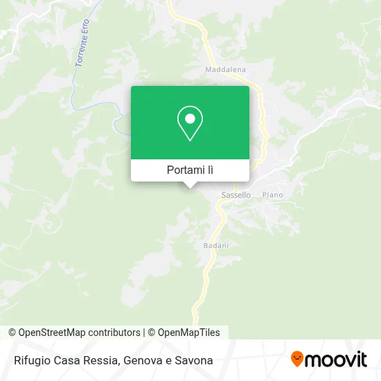 Mappa Rifugio Casa Ressia