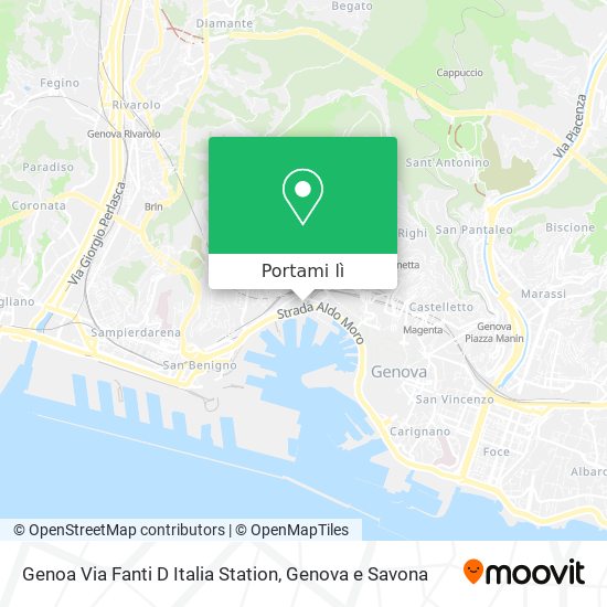 Mappa Genoa Via Fanti D Italia Station