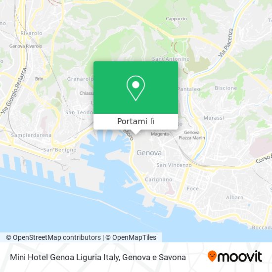 Mappa Mini Hotel Genoa Liguria Italy