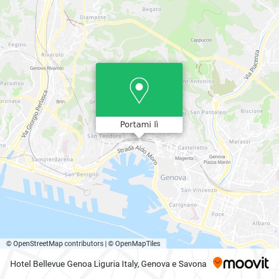Mappa Hotel Bellevue Genoa Liguria Italy