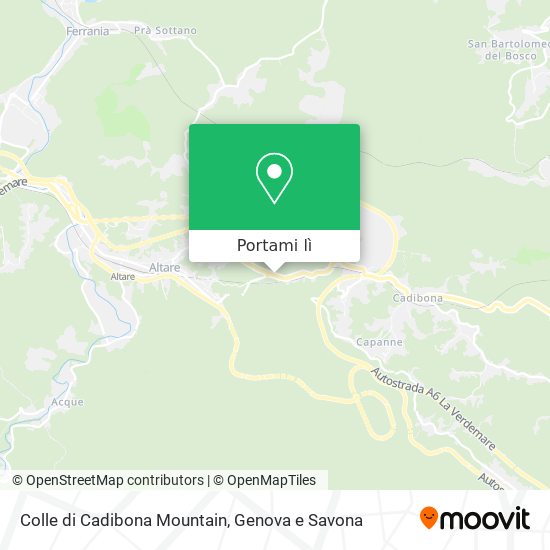 Mappa Colle di Cadibona Mountain