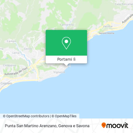Mappa Punta San Martino Arenzano