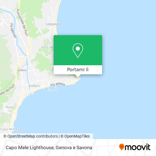 Mappa Capo Mele Lighthouse