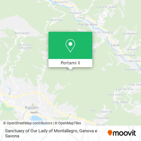 Mappa Sanctuary of Our Lady of Montallegro