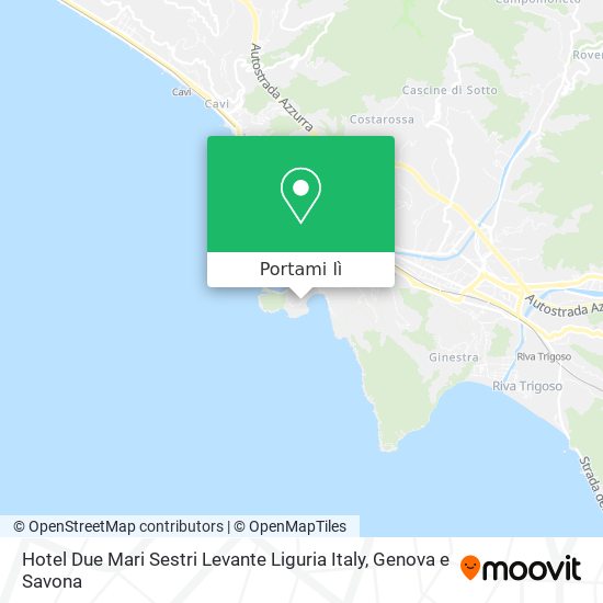 Mappa Hotel Due Mari Sestri Levante Liguria Italy