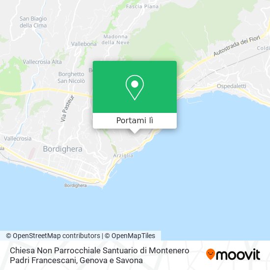 Mappa Chiesa Non Parrocchiale Santuario di Montenero Padri Francescani