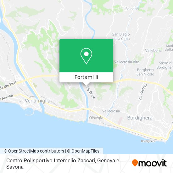 Mappa Centro Polisportivo Intemelio Zaccari