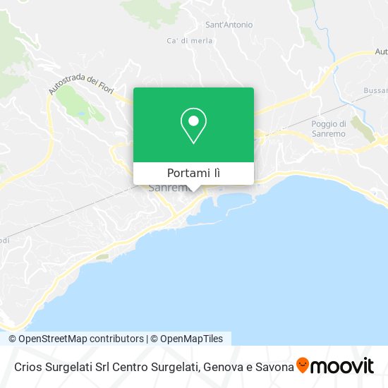 Mappa Crios Surgelati Srl Centro Surgelati