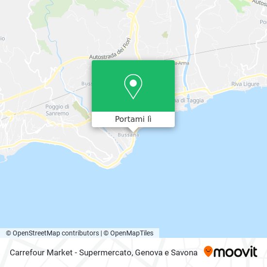 Mappa Carrefour Market - Supermercato