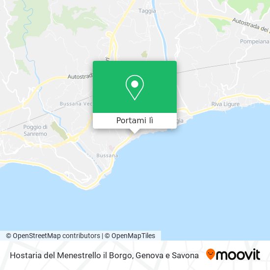 Mappa Hostaria del Menestrello il Borgo