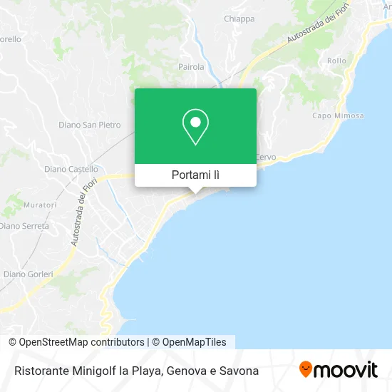 Mappa Ristorante Minigolf la Playa