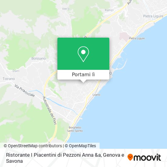 Mappa Ristorante I Piacentini di Pezzoni Anna &a