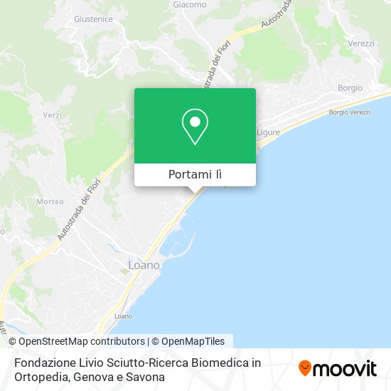 Mappa Fondazione Livio Sciutto-Ricerca Biomedica in Ortopedia