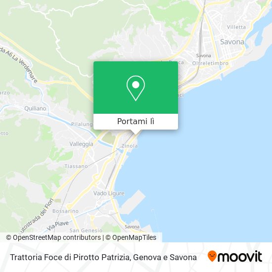 Mappa Trattoria Foce di Pirotto Patrizia