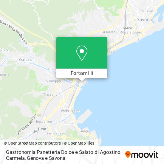 Mappa Gastronomia Panetteria Dolce e Salato di Agostino Carmela