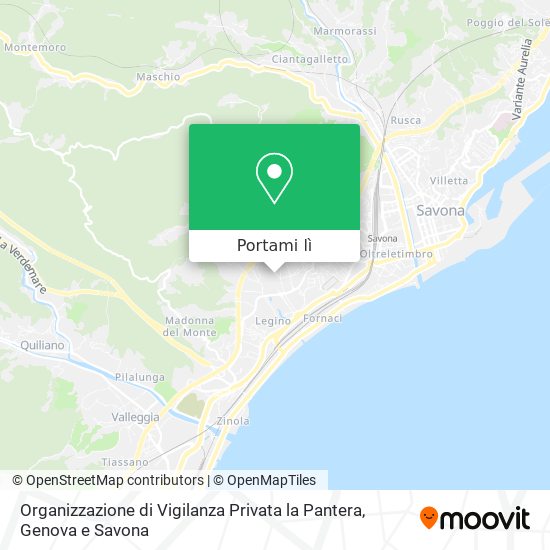 Mappa Organizzazione di Vigilanza Privata la Pantera