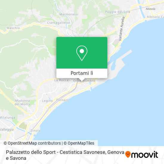 Mappa Palazzetto dello Sport - Cestistica Savonese