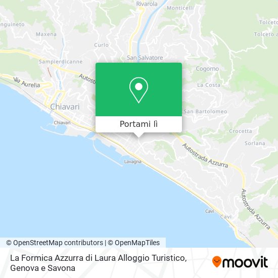 Mappa La Formica Azzurra di Laura Alloggio Turistico