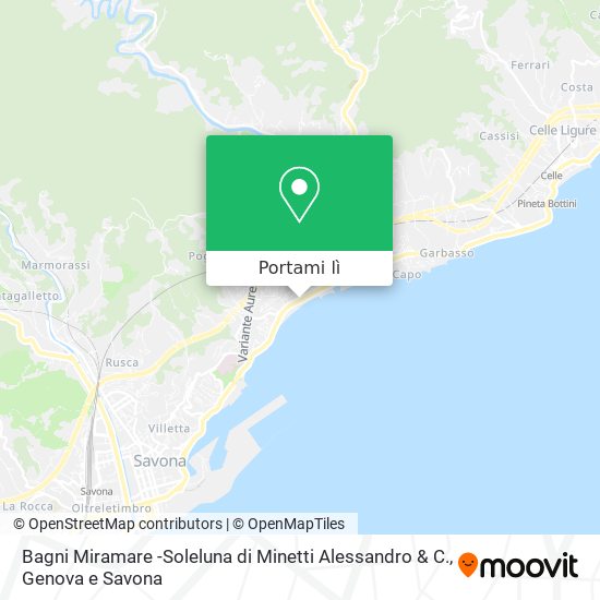 Mappa Bagni Miramare -Soleluna di Minetti Alessandro & C.