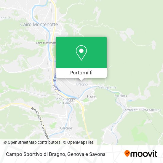 Mappa Campo Sportivo di Bragno