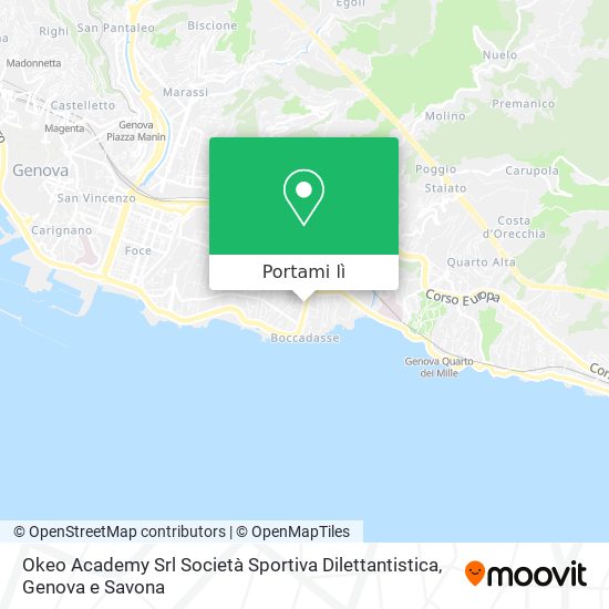 Mappa Okeo Academy Srl Società Sportiva Dilettantistica