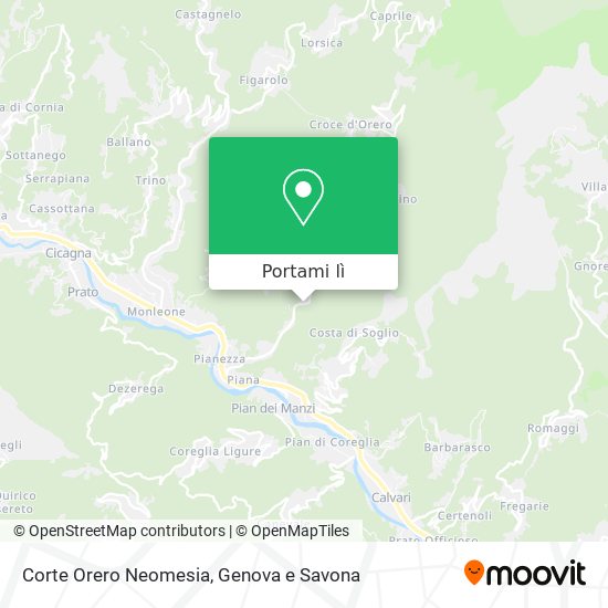 Mappa Corte Orero Neomesia