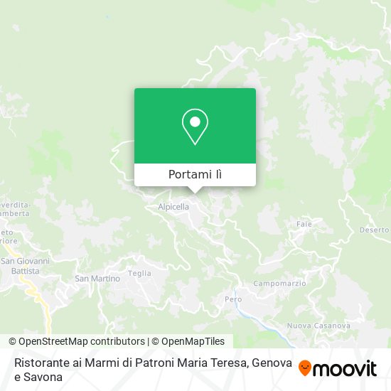 Mappa Ristorante ai Marmi di Patroni Maria Teresa