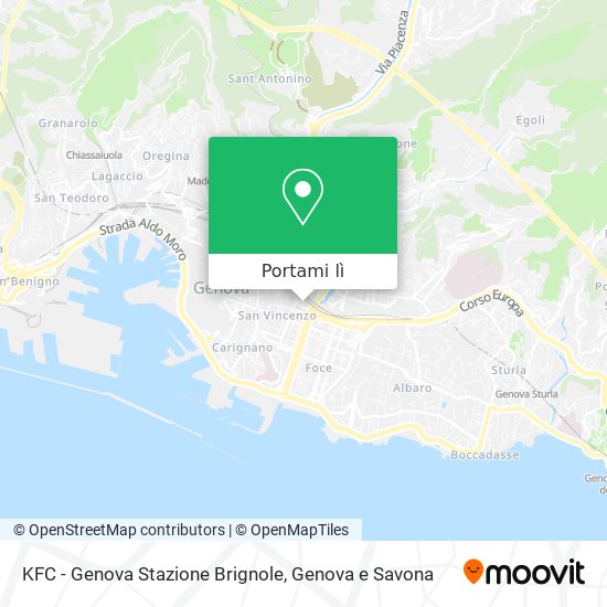 Mappa KFC - Genova Stazione Brignole