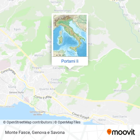 Mappa Monte Fasce