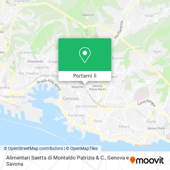 Mappa Alimentari Saetta di Montaldo Patrizia & C.