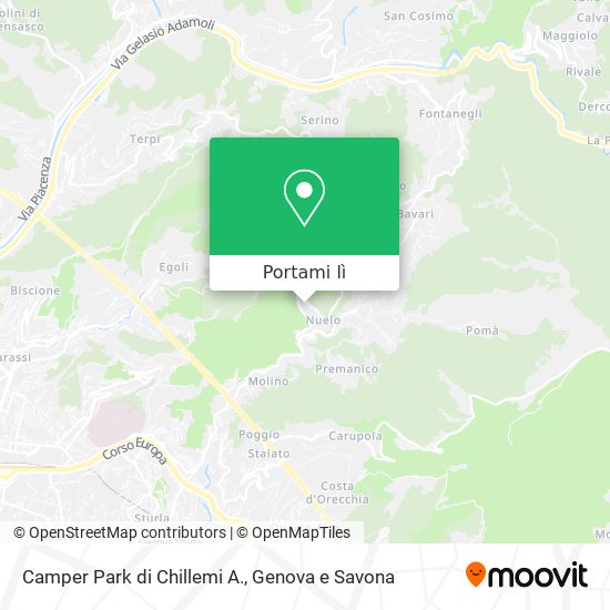 Mappa Camper Park di Chillemi A.