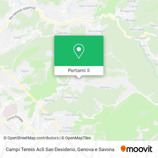 Mappa Campi Tennis Acli San Desiderio