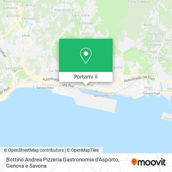 Mappa Bottino Andrea Pizzeria Gastronomia d'Asporto