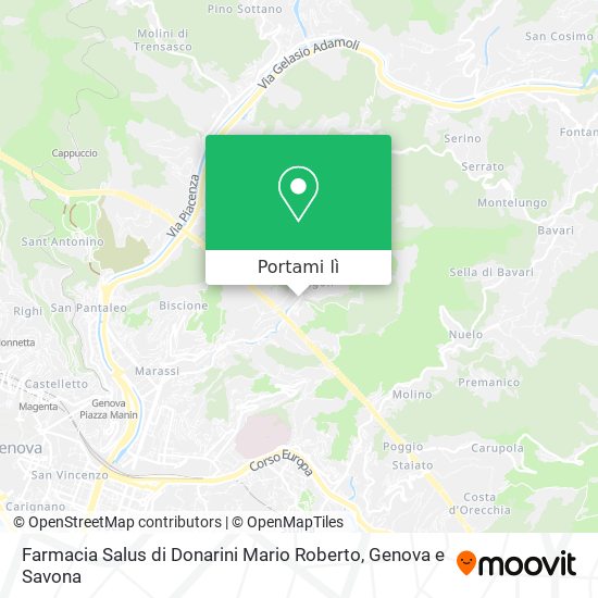 Mappa Farmacia Salus di Donarini Mario Roberto