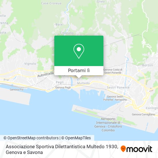 Mappa Associazione Sportiva Dilettantistica Multedo 1930