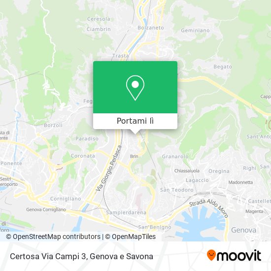 Mappa Certosa Via Campi 3